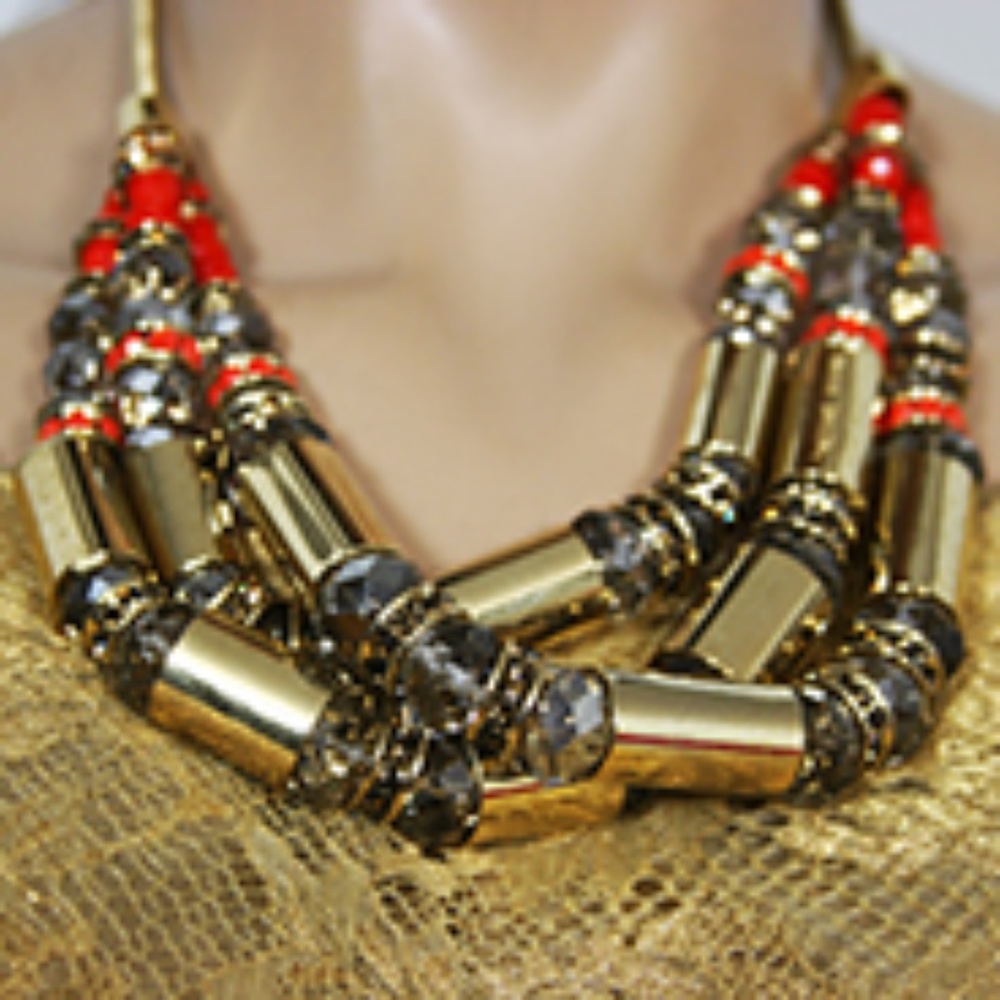 Henri Bande Gold Tone Adjustable Length Necklace